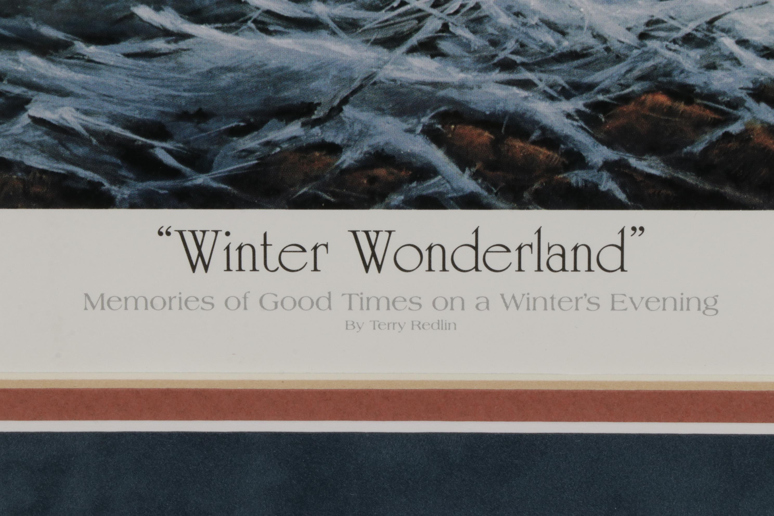 Terry Redlin Offset Lithograph "Winter Wonderland," 1992