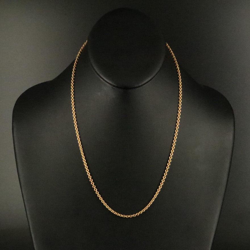 18K Cable Chain Necklace