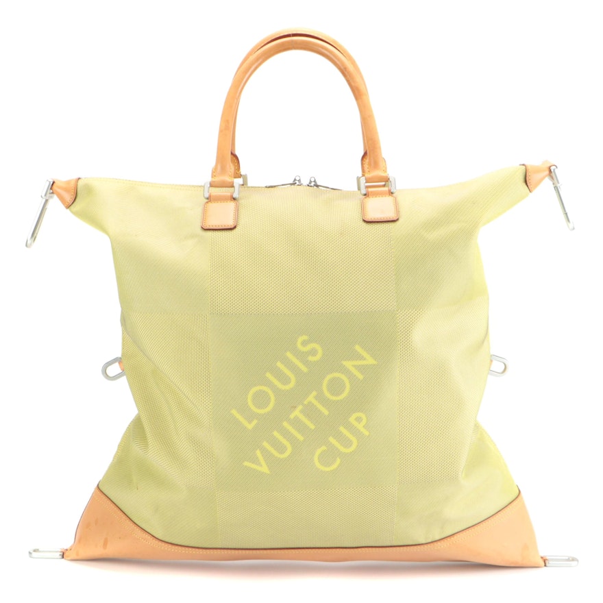 Louis Vuitton LV Cup Cube Travel Bag in Jaune Damier Geant