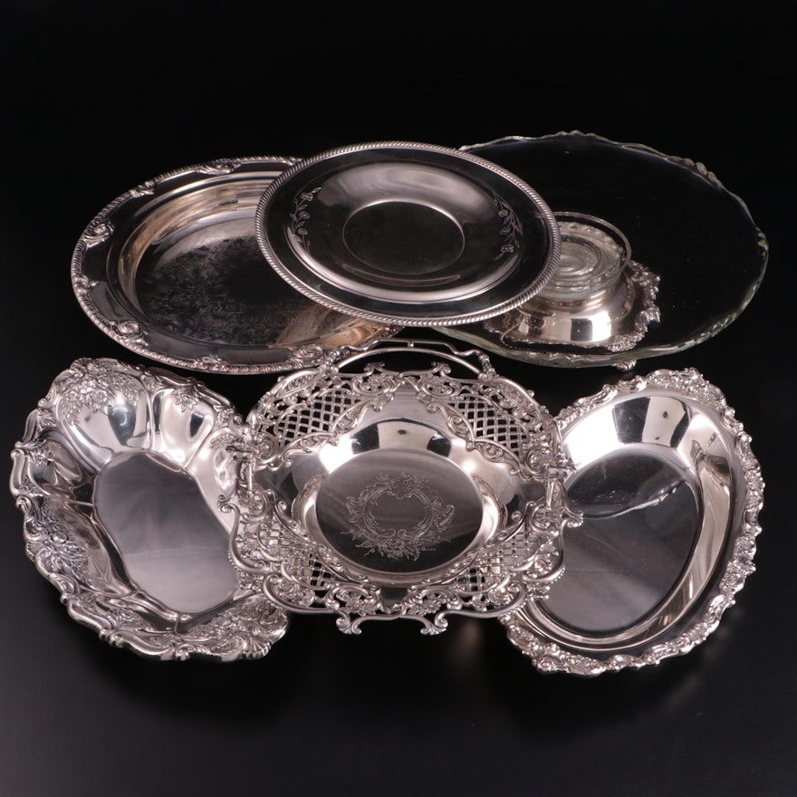Wallace "St. Regis" Bread Tray with Other American Silver Plate Serveware
