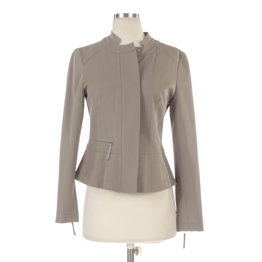 Sandra Angelozzi Grey Zipper Jacket