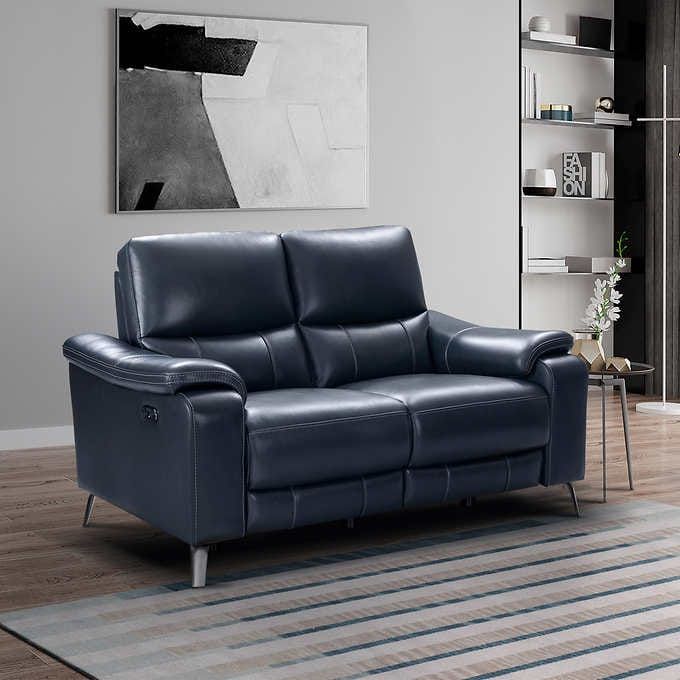 Northridge Home "Indigo Bay" Leather Power Reclining Loveseat