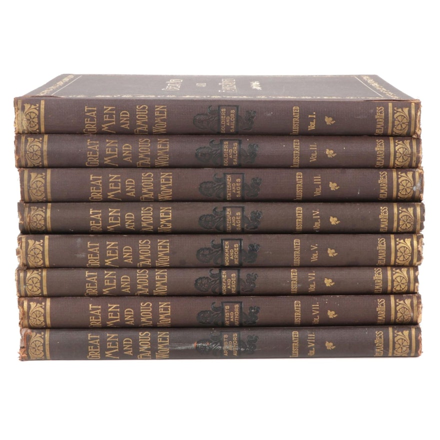 "Great Men and Famous Women" Eight-Volume Set Edited by Charles F. Horne, 1894