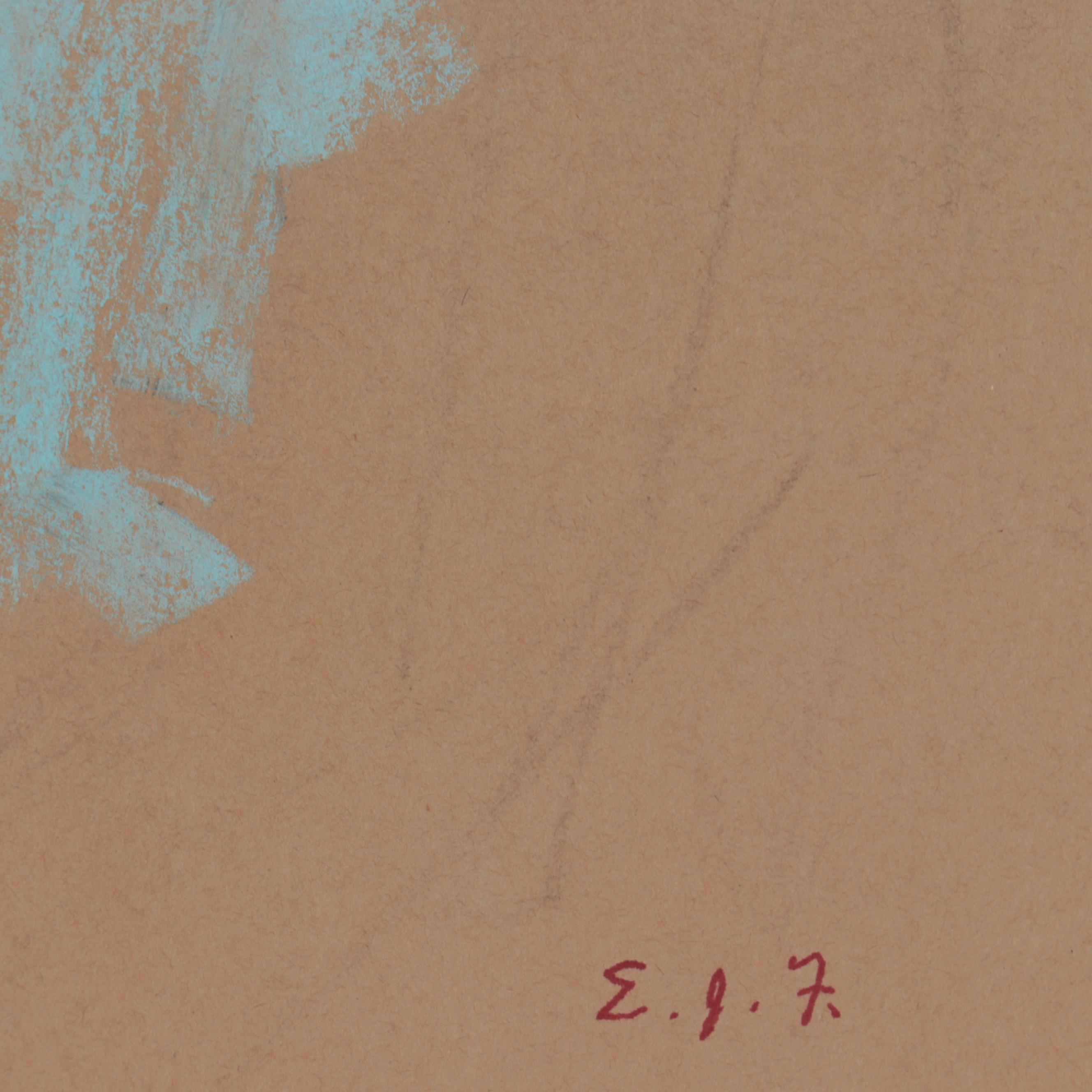 Edmond J. Fitzgerald Pastel Portrait of a Woman, Mid-20th Century