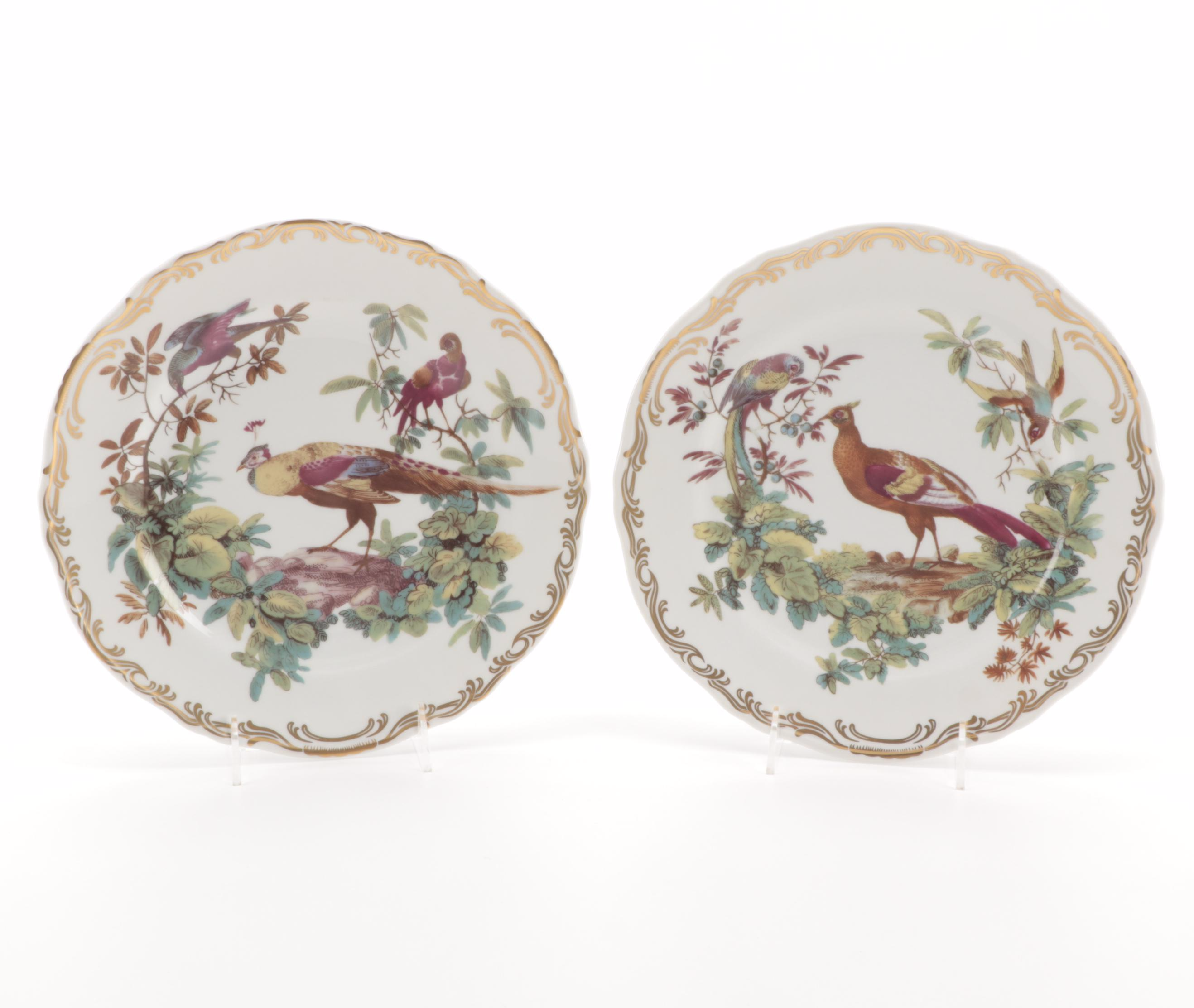 Andrea by Sadek "Exotic Birds" Porcelain Dinner Plates