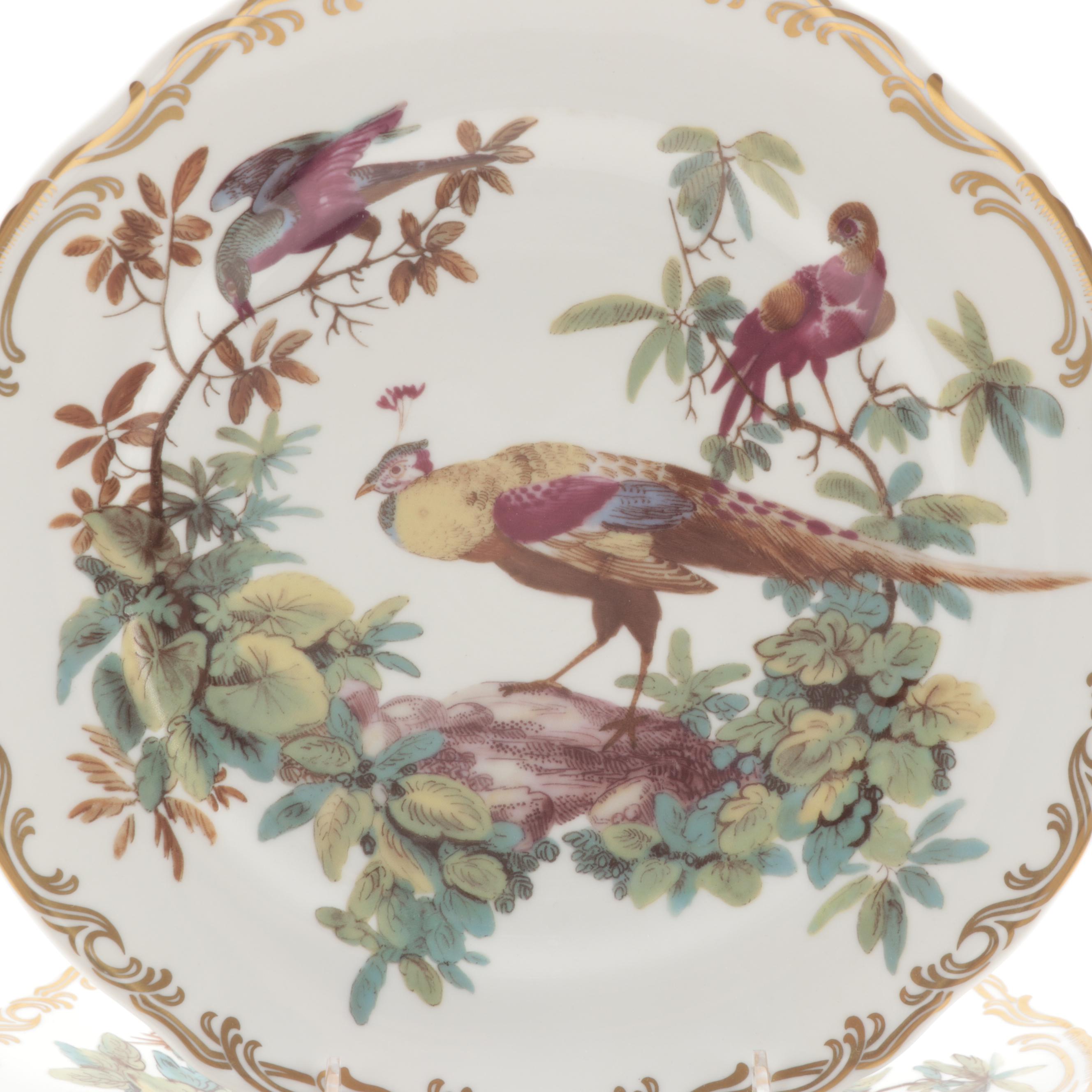 Andrea by Sadek "Exotic Birds" Porcelain Dinner Plates
