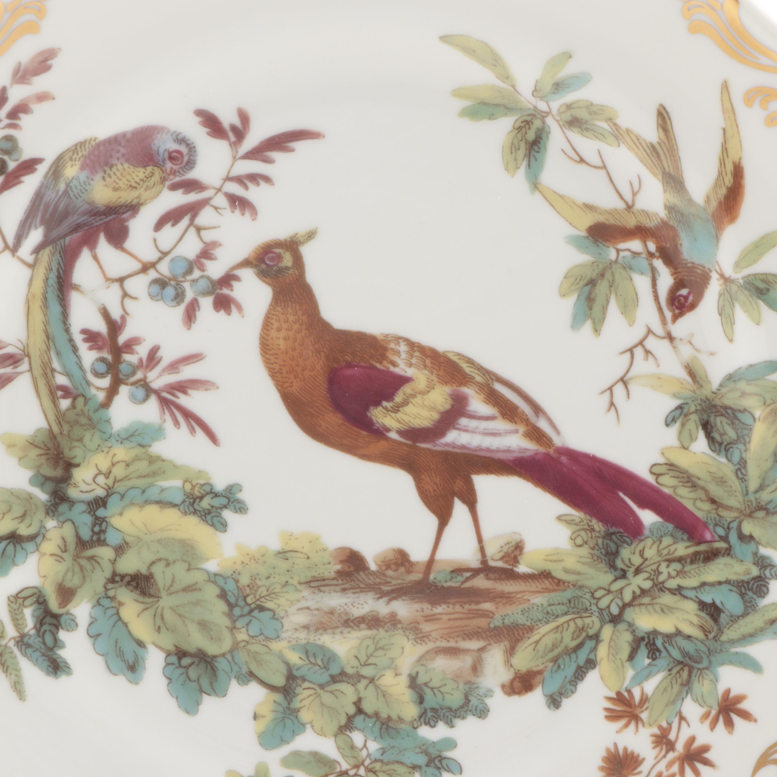 Andrea by Sadek "Exotic Birds" Porcelain Dinner Plates