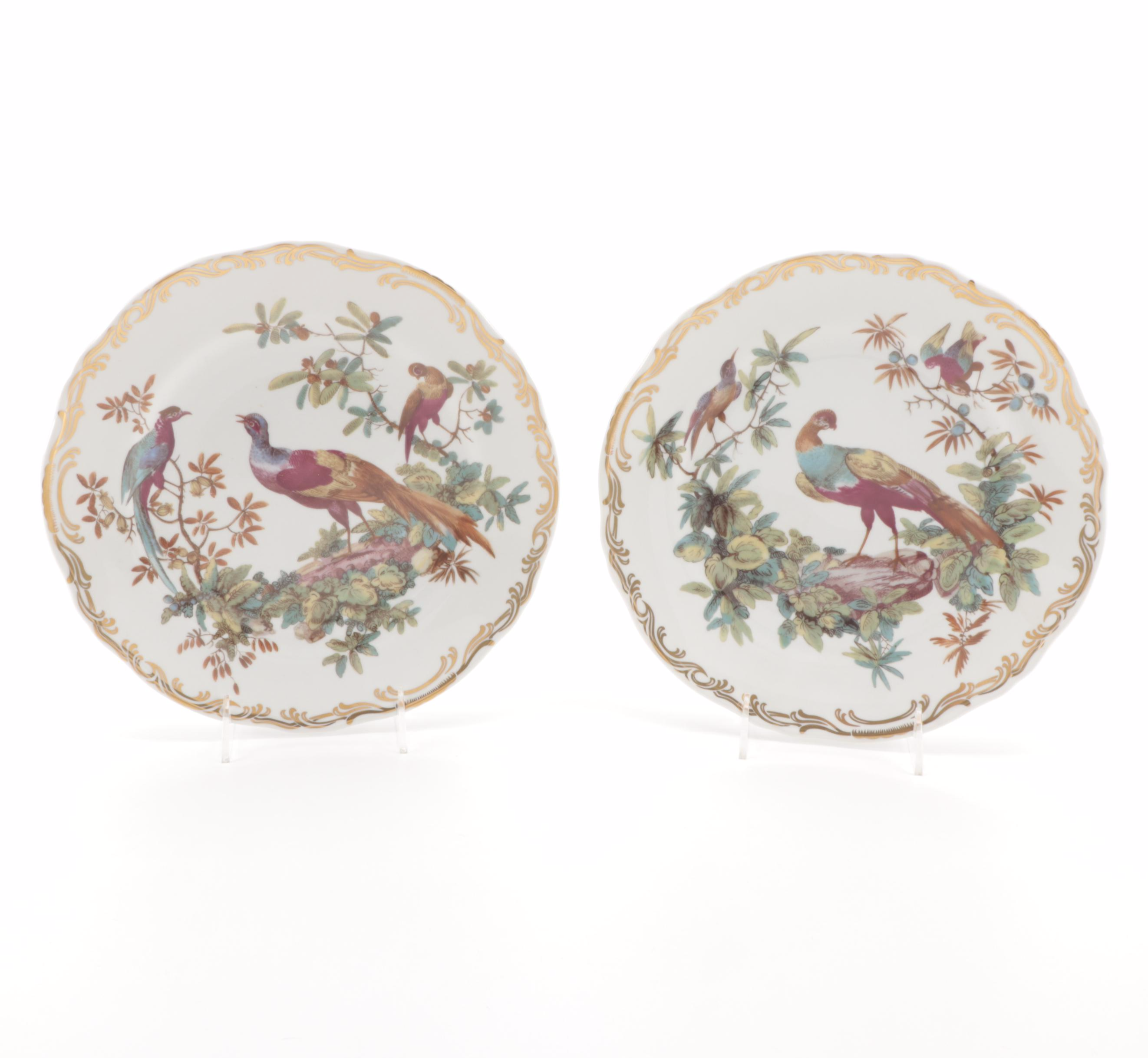 Andrea by Sadek "Exotic Birds" Porcelain Dinner Plates