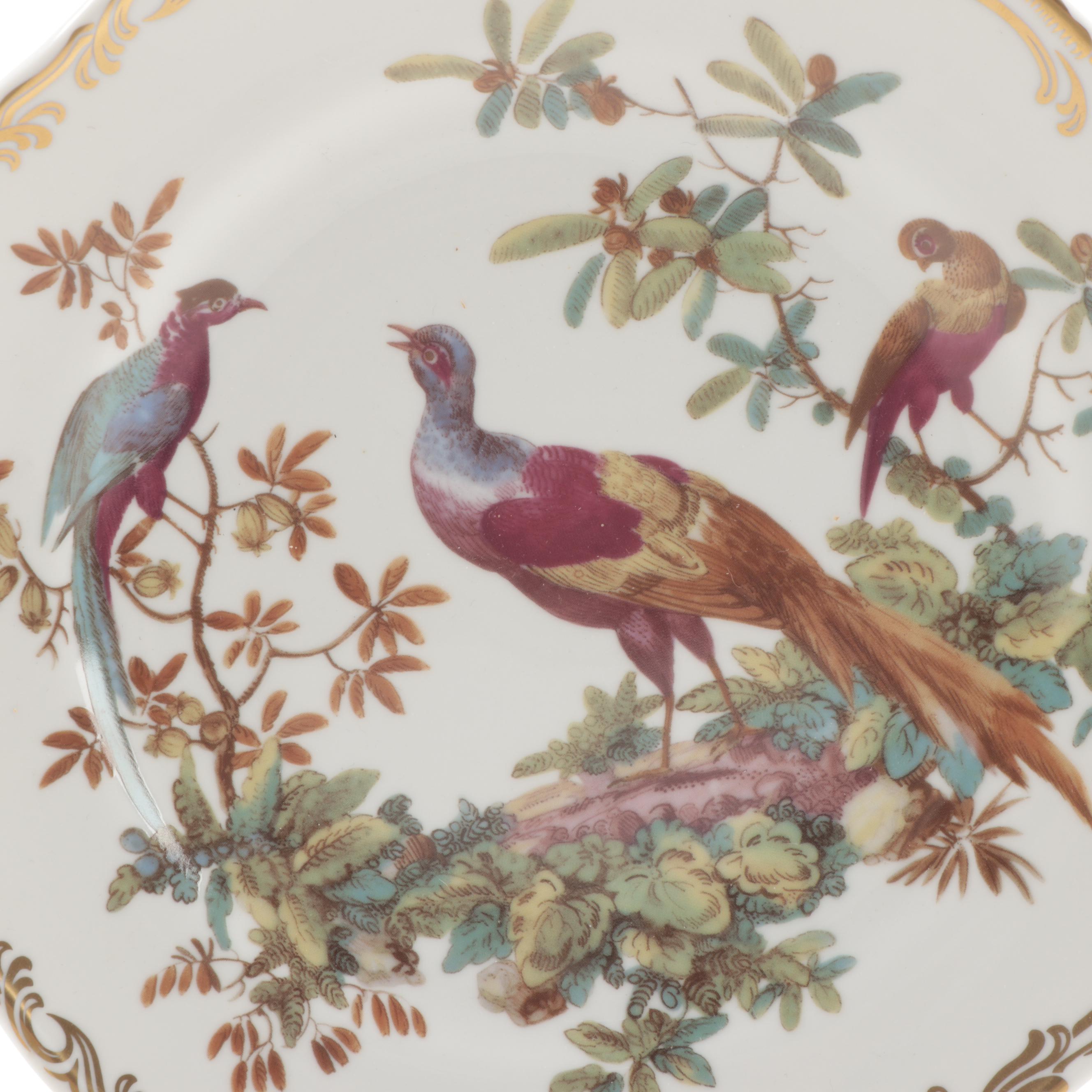 Andrea by Sadek "Exotic Birds" Porcelain Dinner Plates