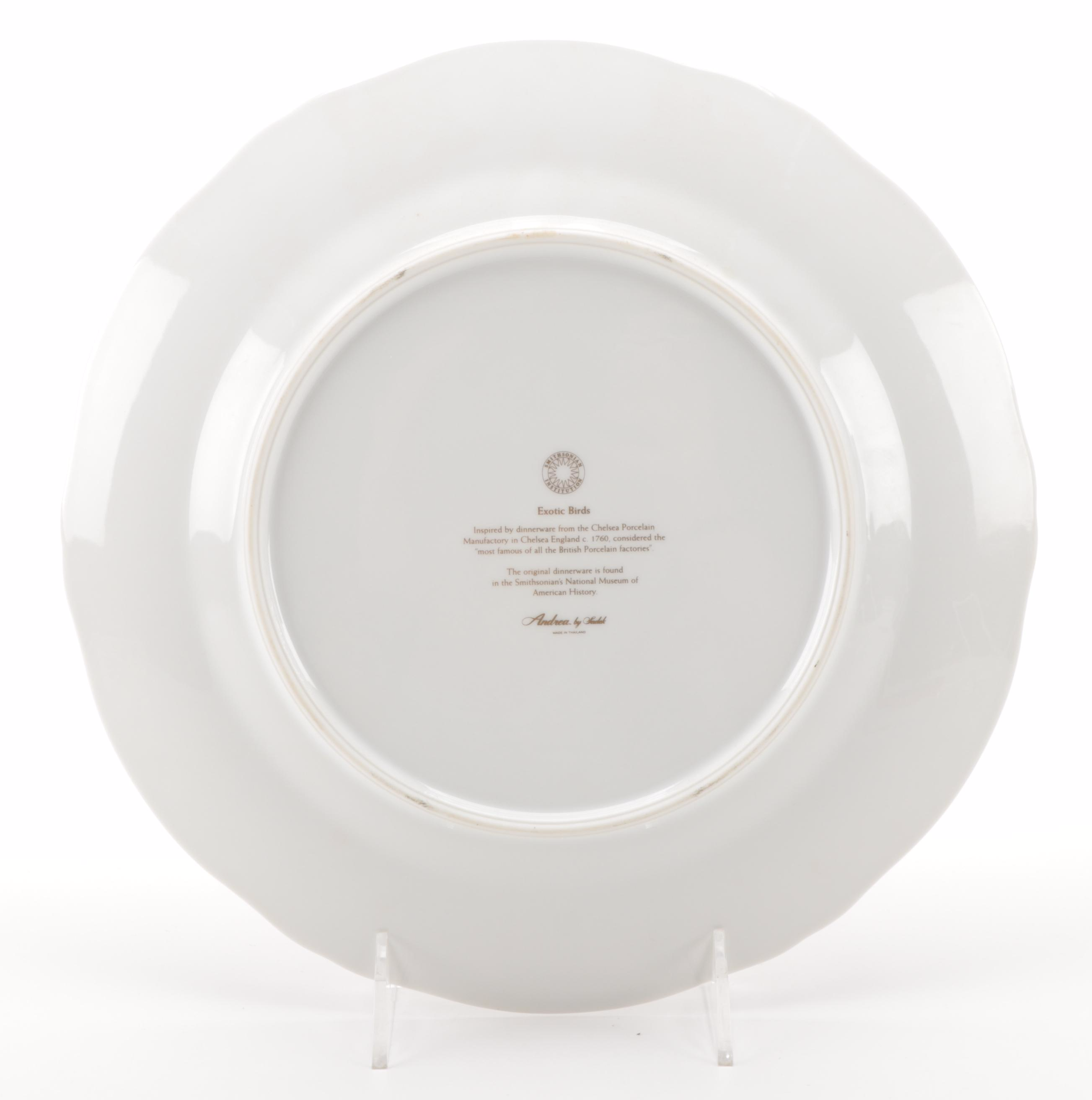 Andrea by Sadek "Exotic Birds" Porcelain Dinner Plates