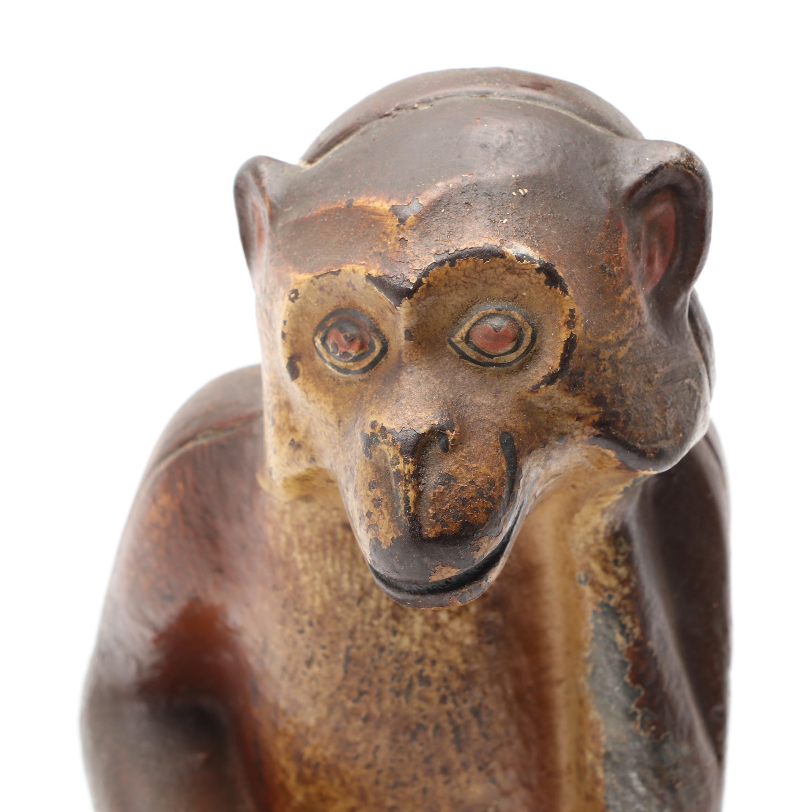 Monkey by Hubley Cast Iron Doorstop, Circa 1930