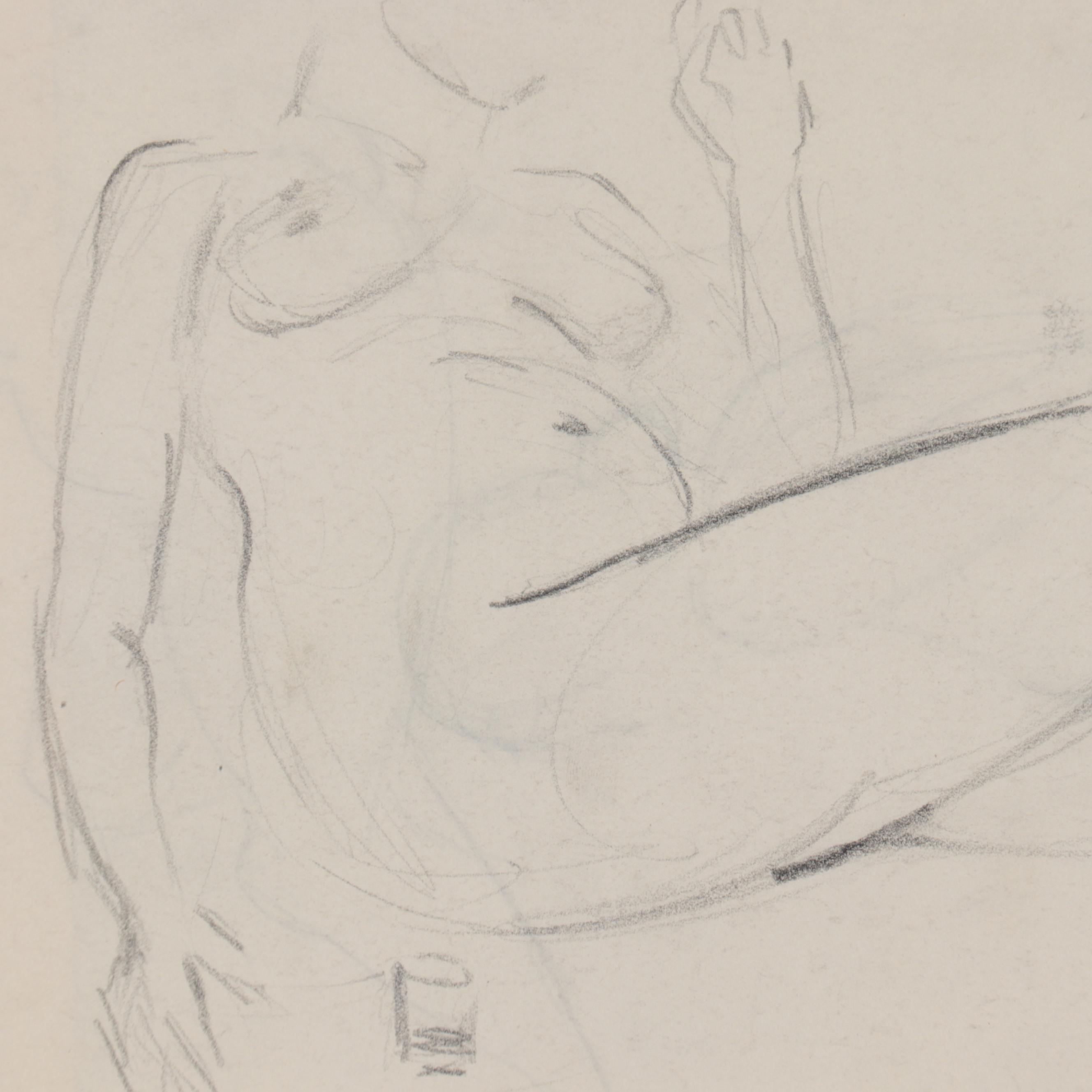 Edmond J. Fitzgerald Figural Nude Drawings, Mid-20th Century