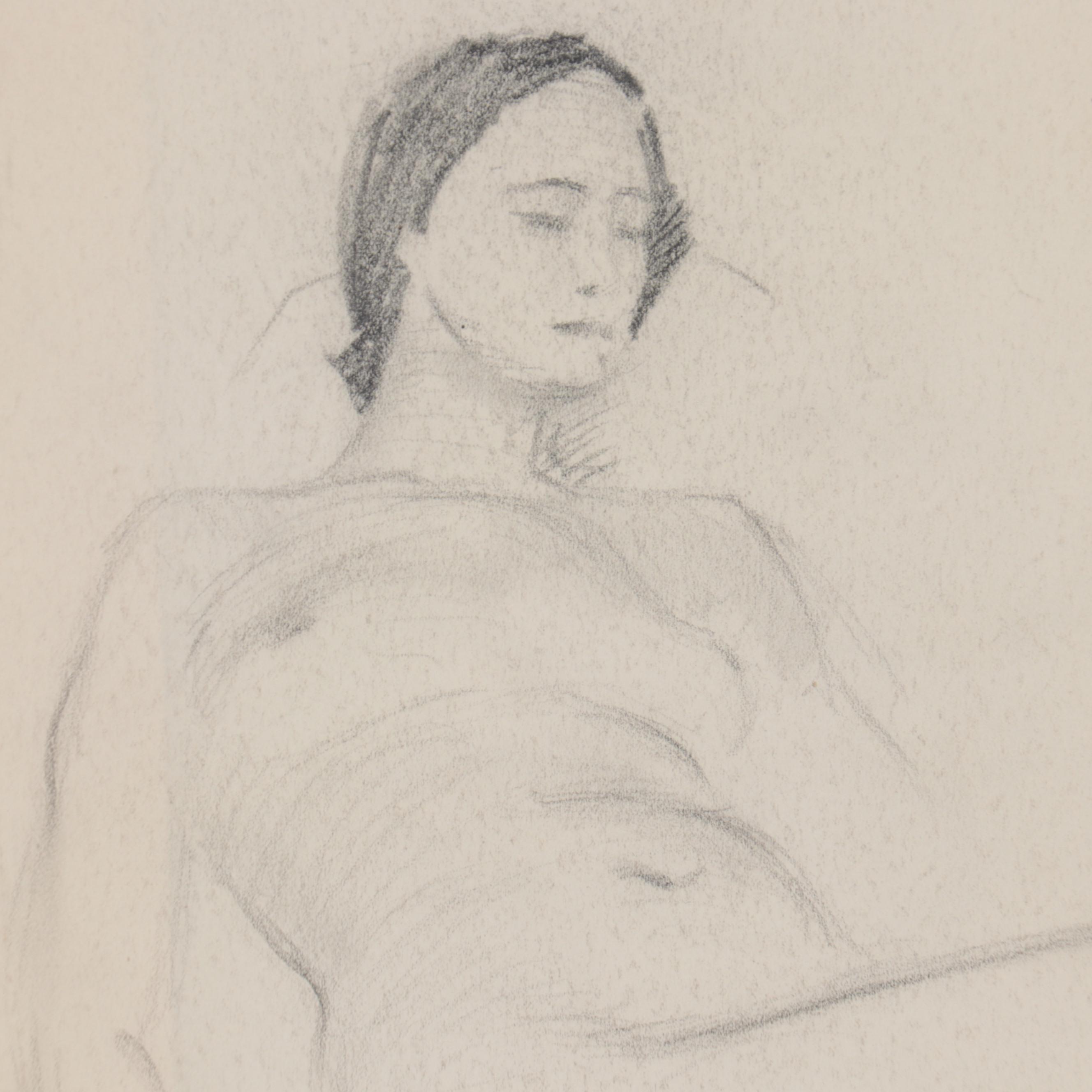 Edmond J. Fitzgerald Figural Nude Drawings, Mid-20th Century