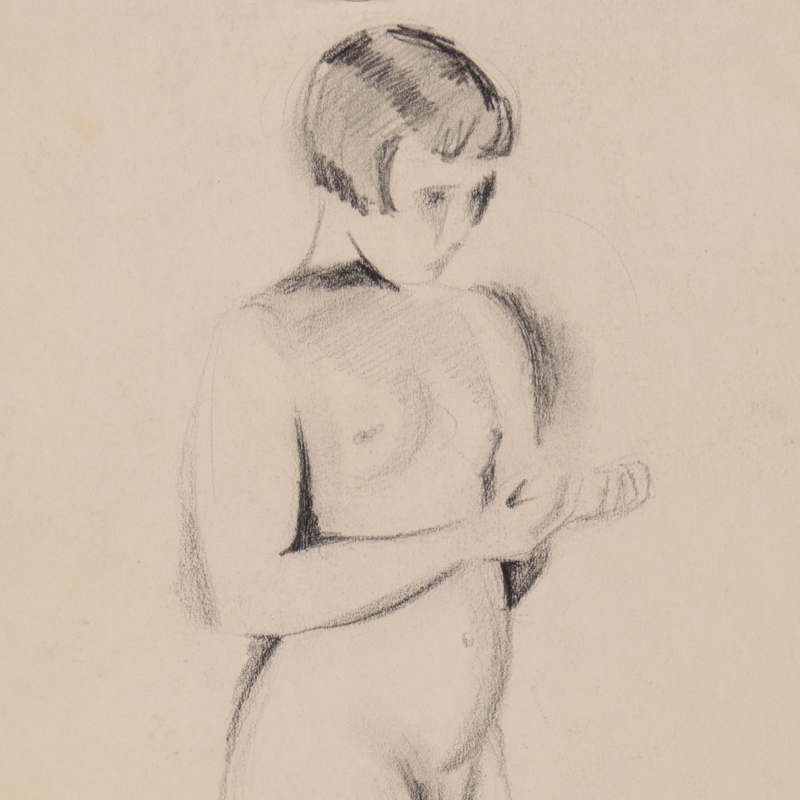 Edmond J. Fitzgerald Figural Nude Drawings, Mid-20th Century