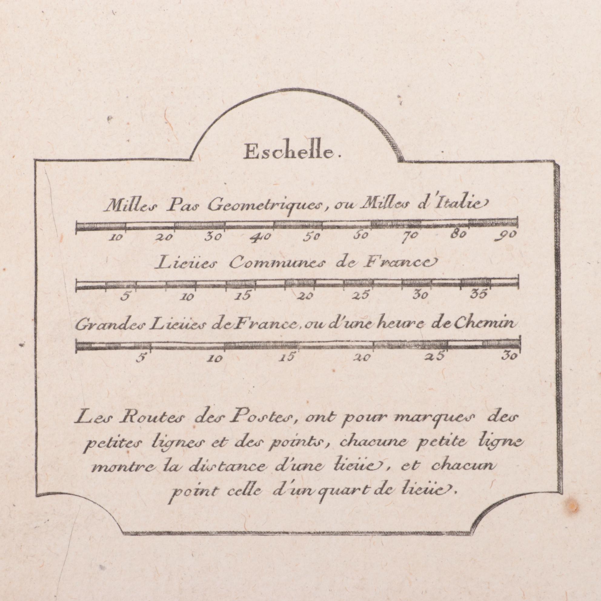 French Language Map of the Mediterranean, 18th Century