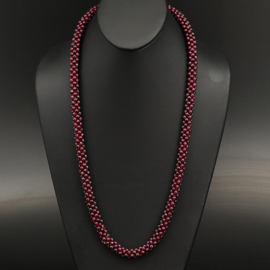 Garnet Beaded Necklace