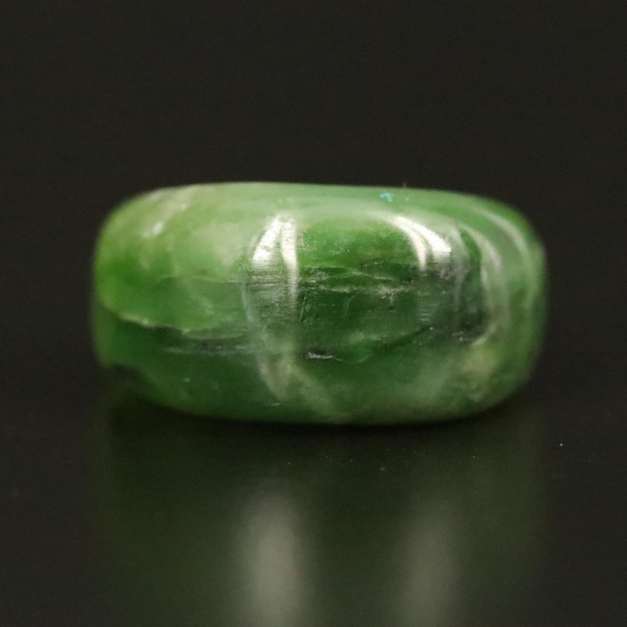 Nephrite Hololith Dome Ring