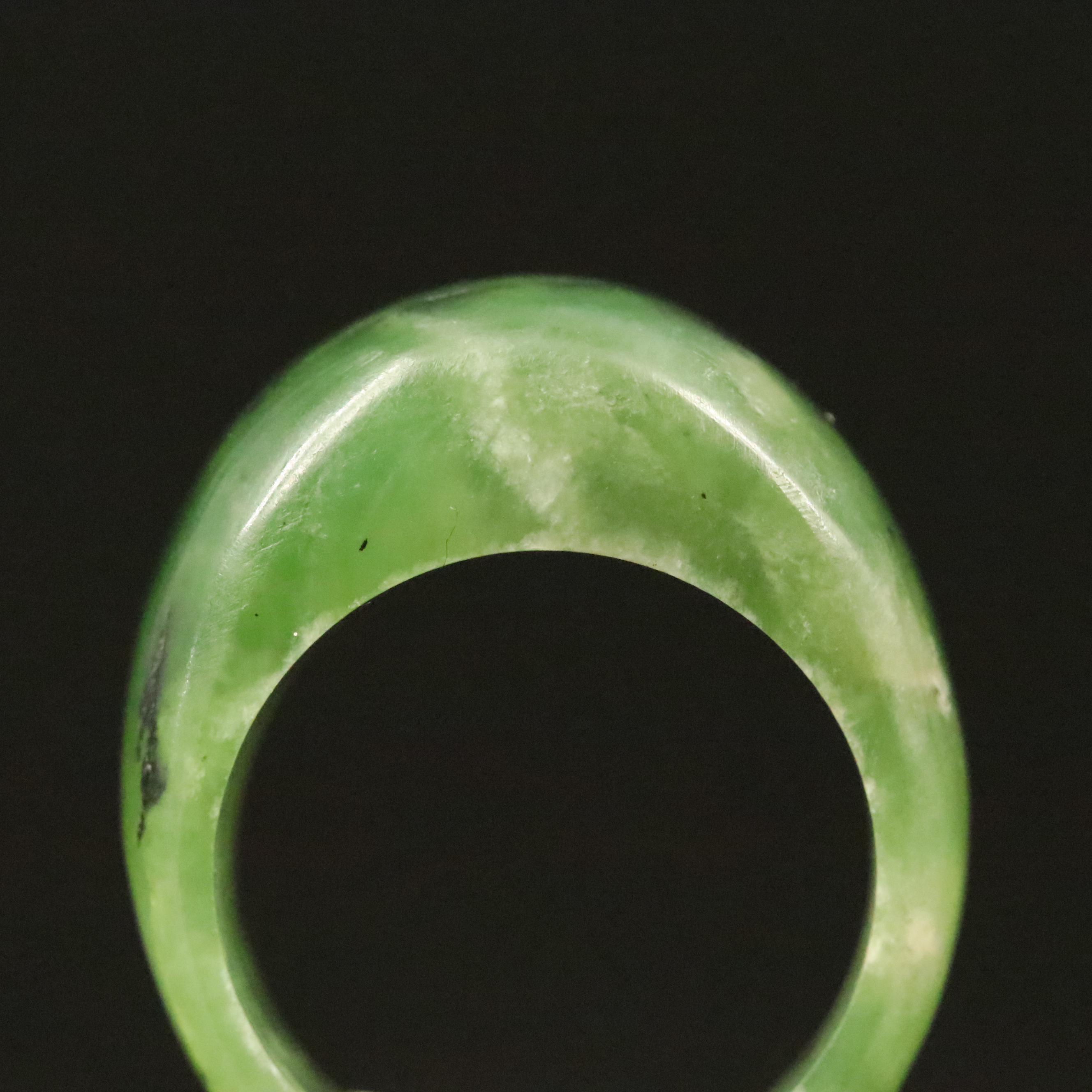 Nephrite Hololith Dome Ring