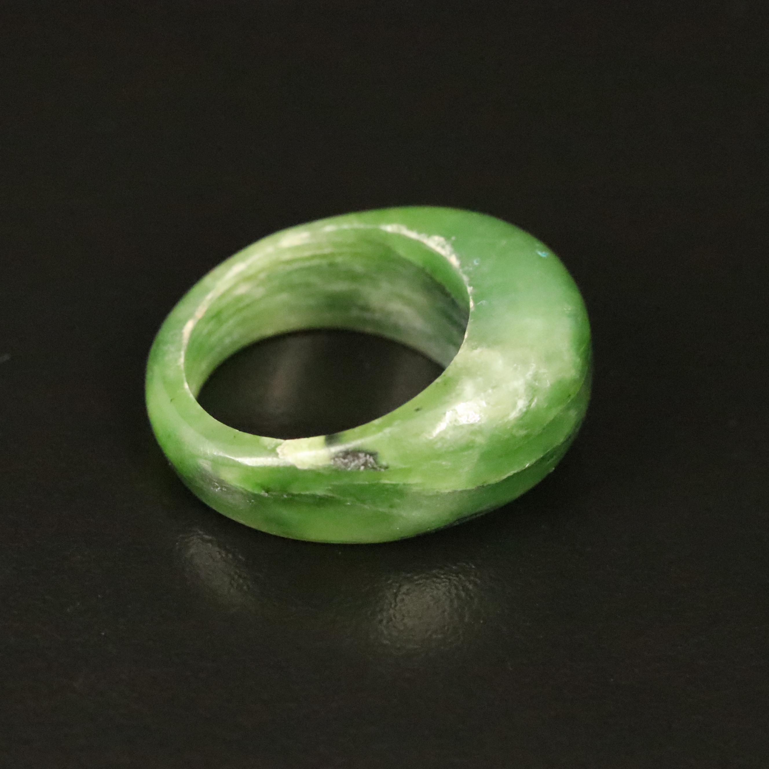 Nephrite Hololith Dome Ring