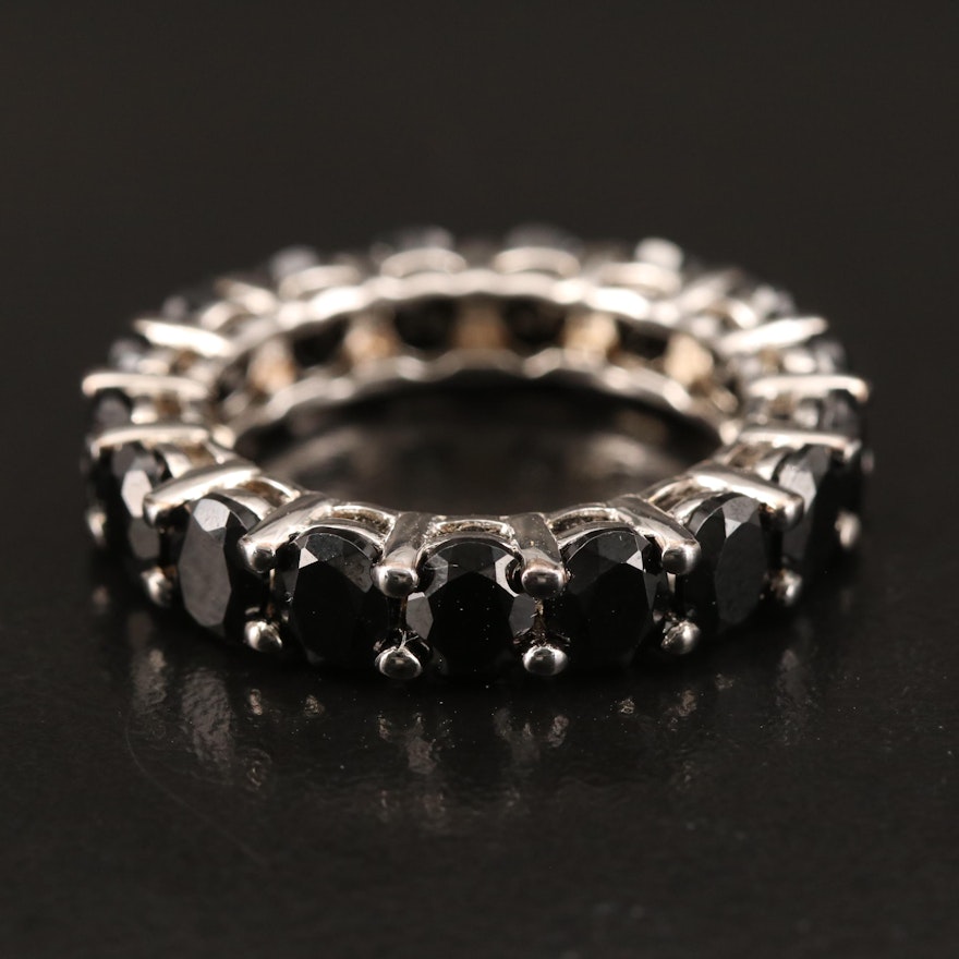 Sterling Spinel Eternity Band