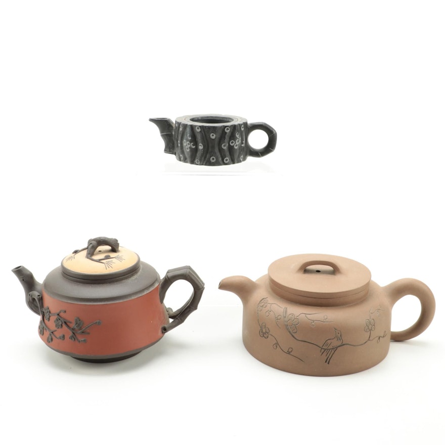 Chinese Yixing Style Clay Teapots