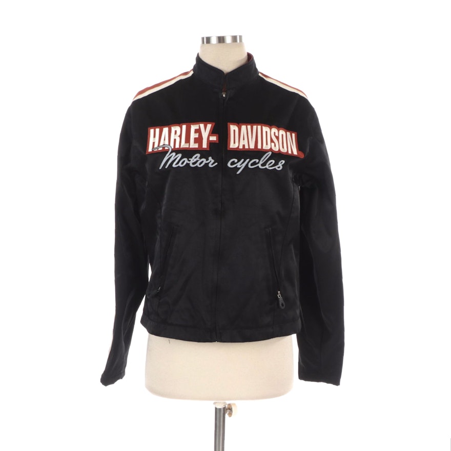 Men's Harley-Davidson Motorcycle Jacket with Embroidered Chest Logo