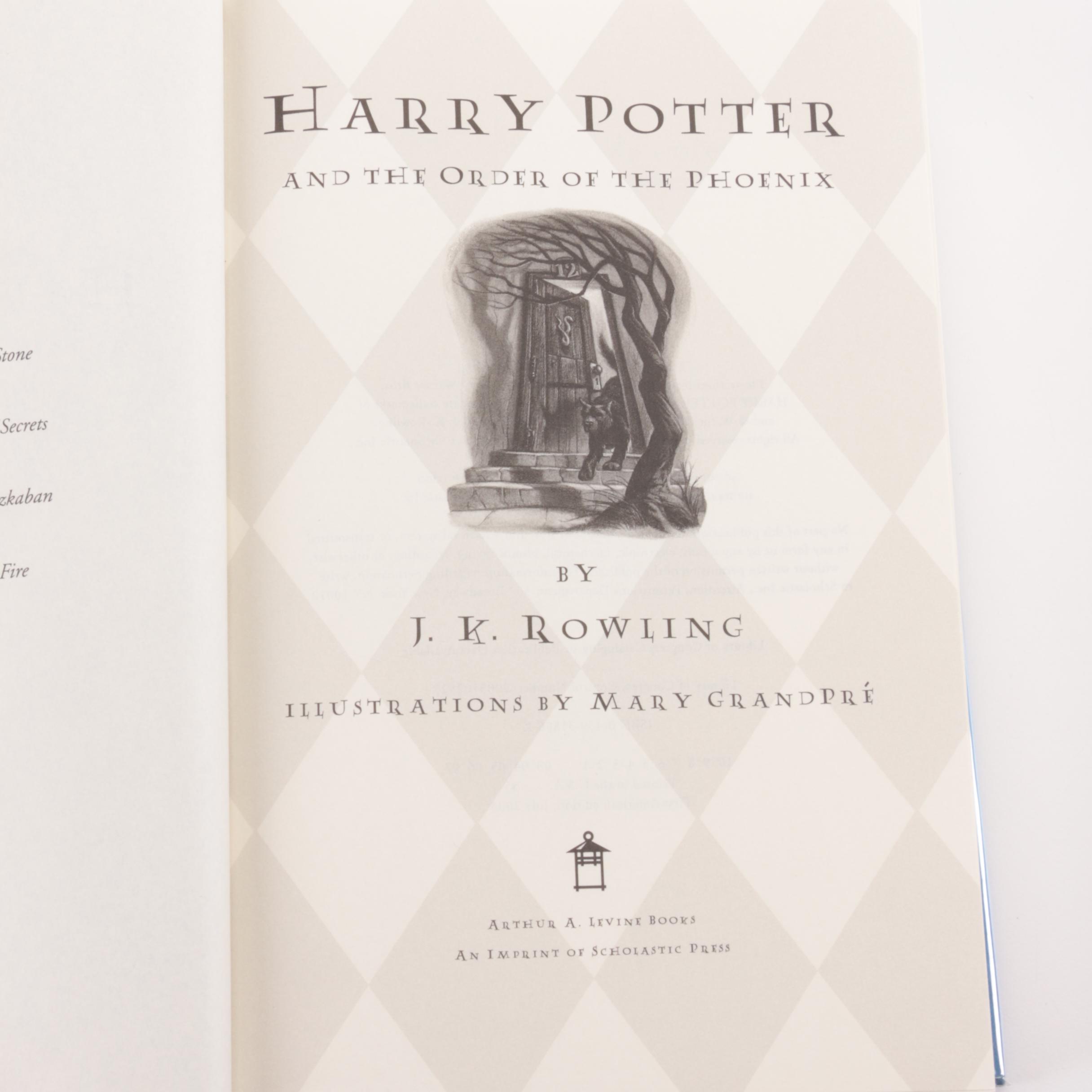 First American Edition "Harry Potter" Partial Set by J. K. Rowling, 2003–2007