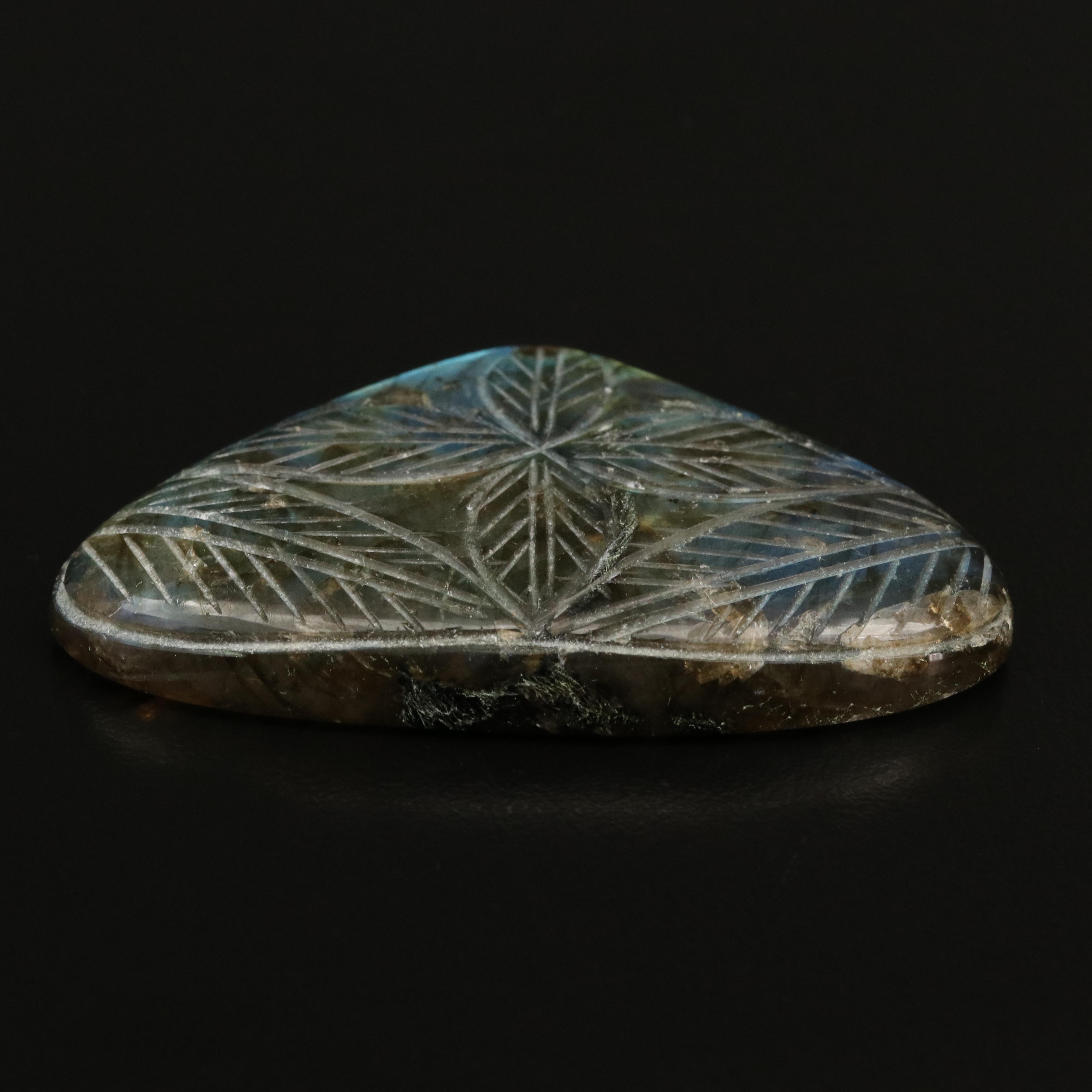 Loose Carved Labradorite Tablet