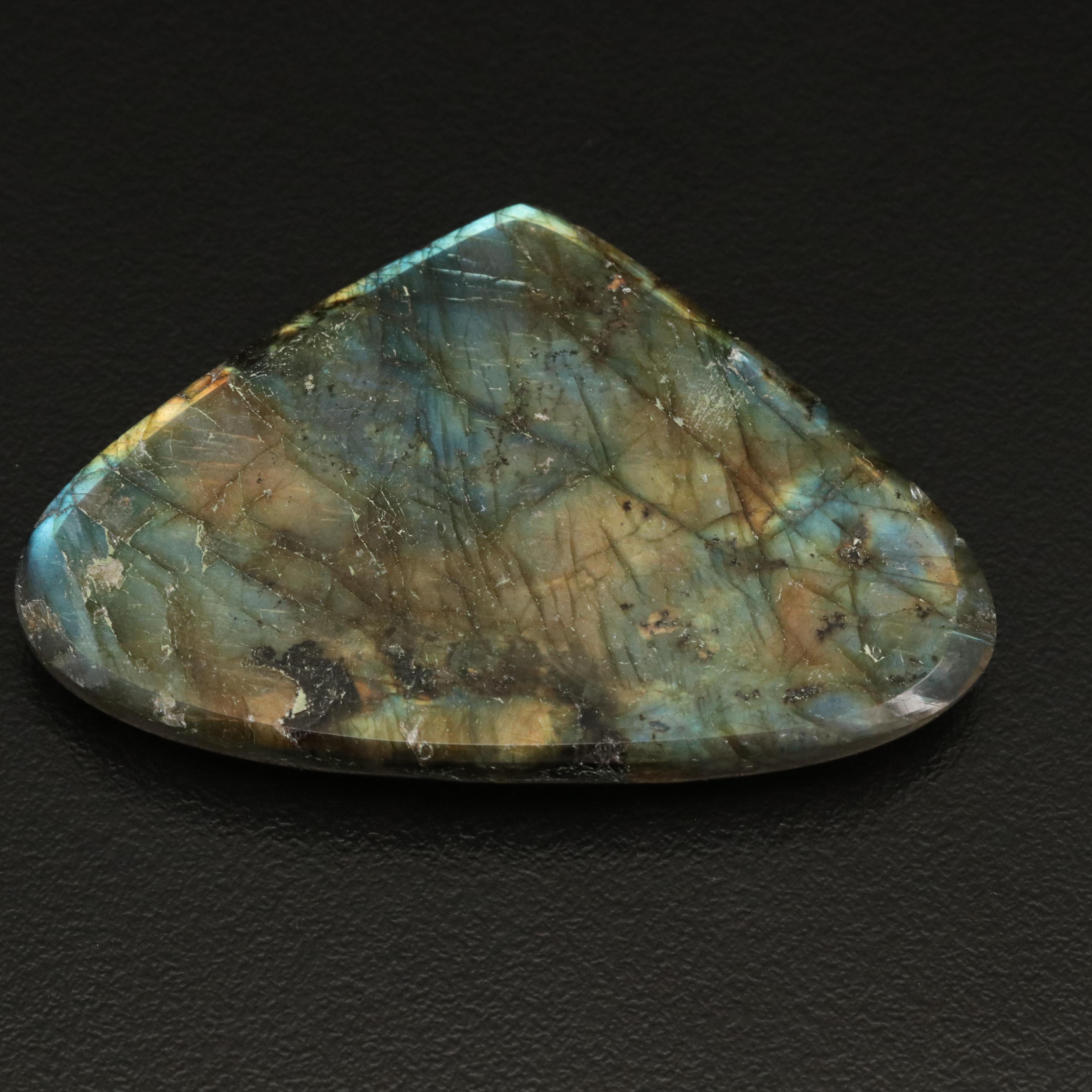 Loose Carved Labradorite Tablet