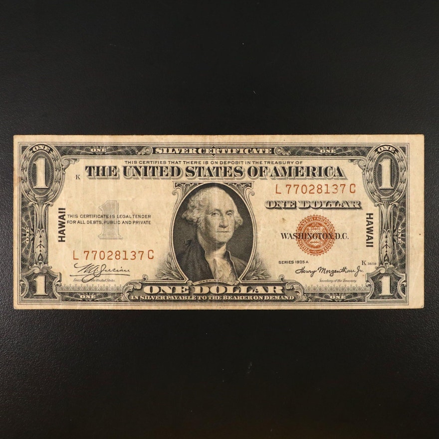 Series 1935A $1 "Hawaii" Overprint Silver Certificate