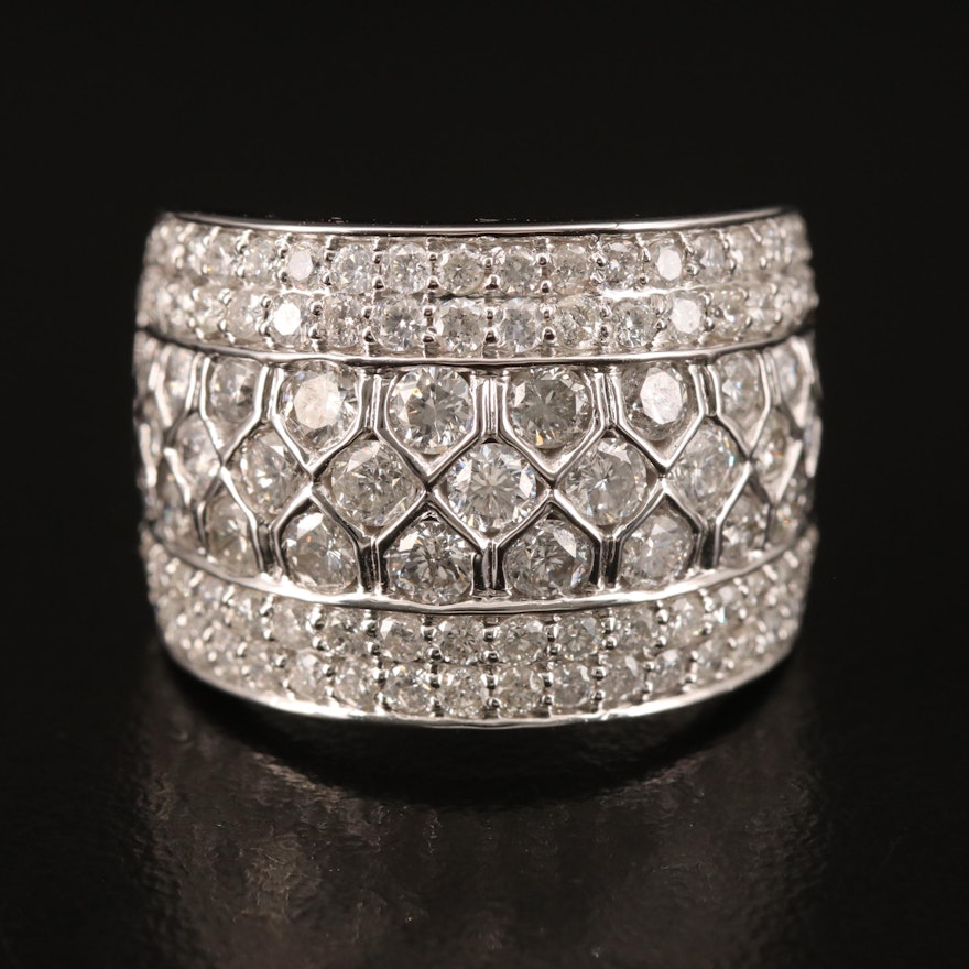 14K 2.81 CTW Diamond Wide Band