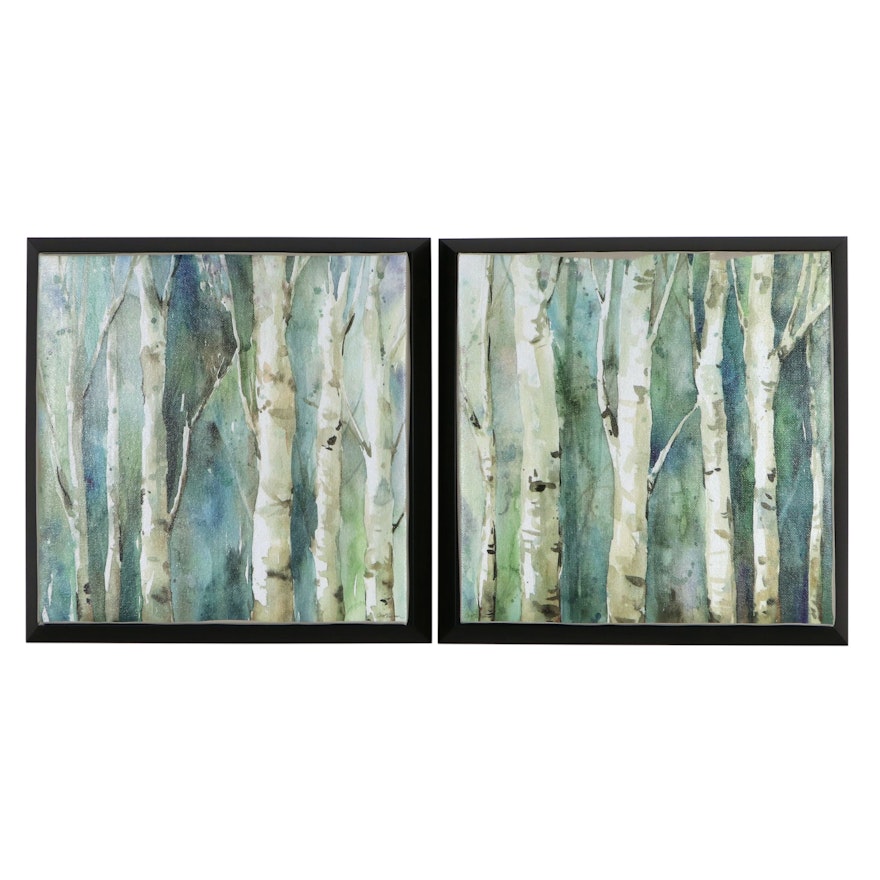 Giclées After Carol Robinson "River Birch I" and "River Birch II"