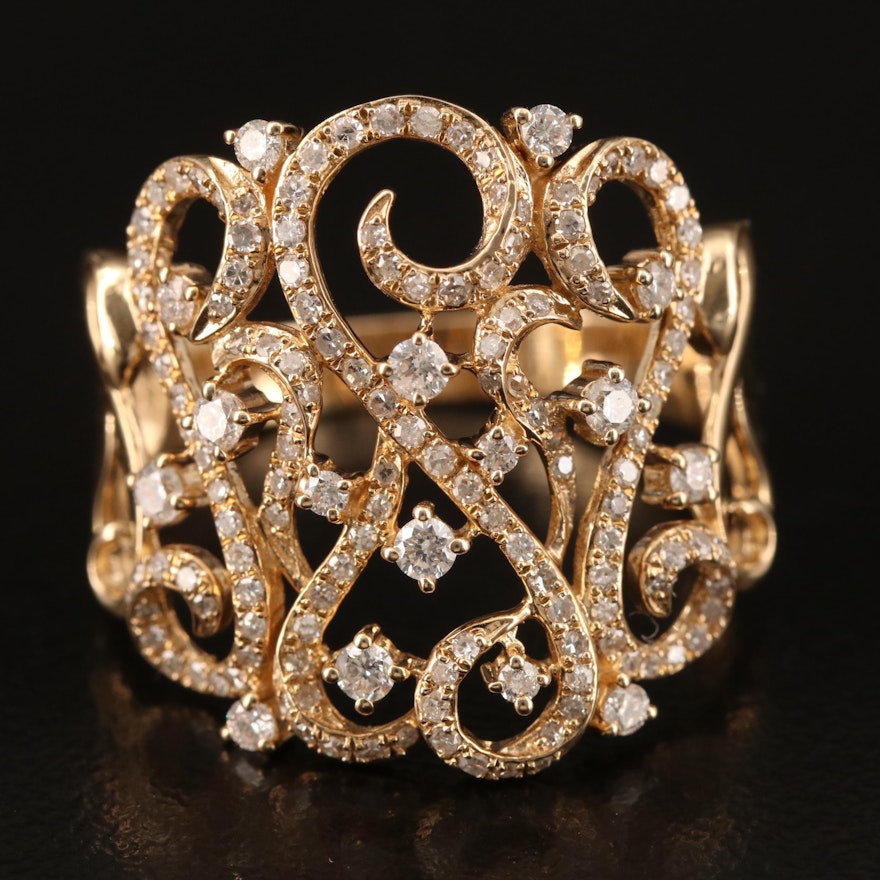 EFFY 14K Diamond Openwork Band