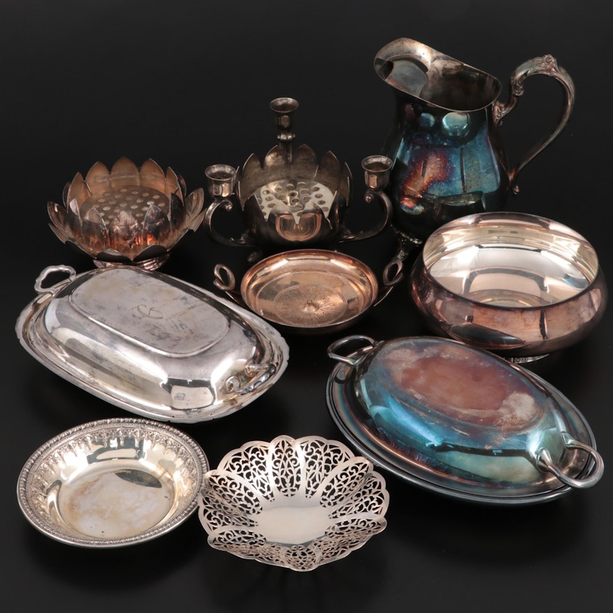 American Silver Plate Serveware and Table Accessories