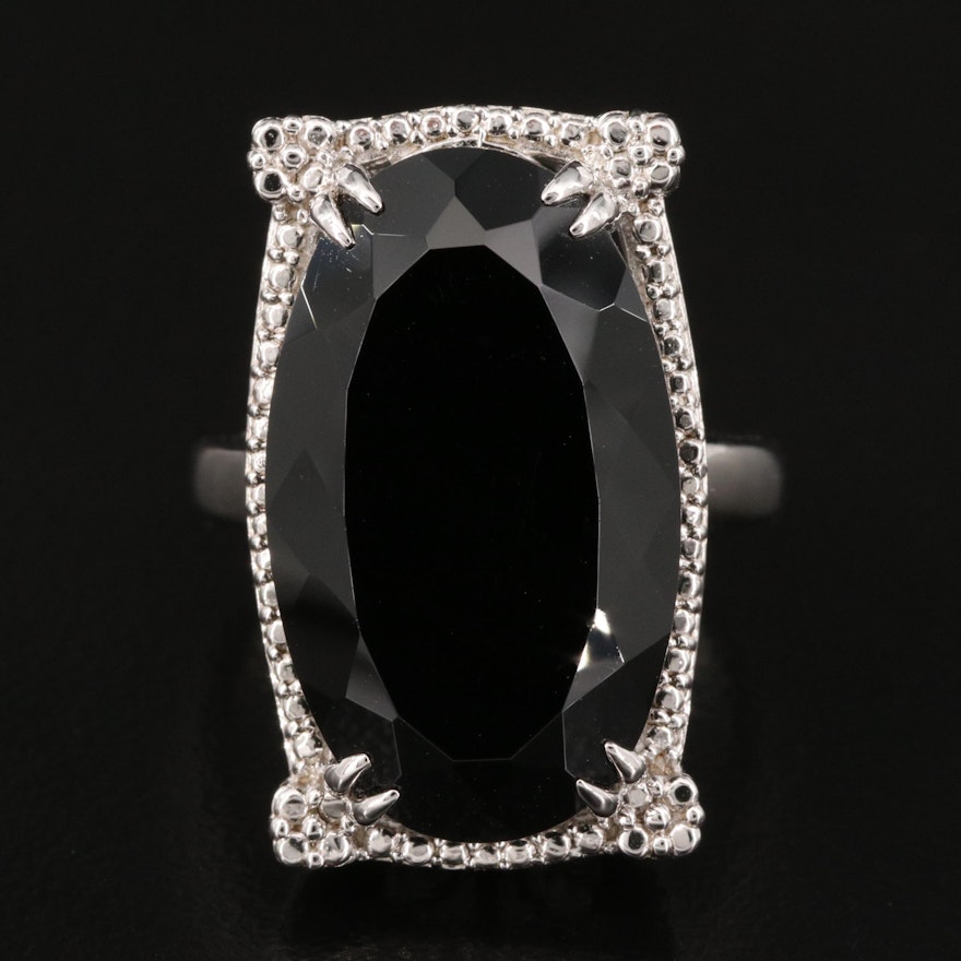 Sterling Black Sapphire Ring
