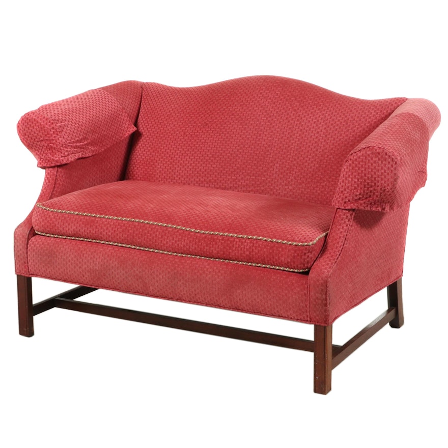 Chippendale Style Upholstered Loveseat, Late 20th Century