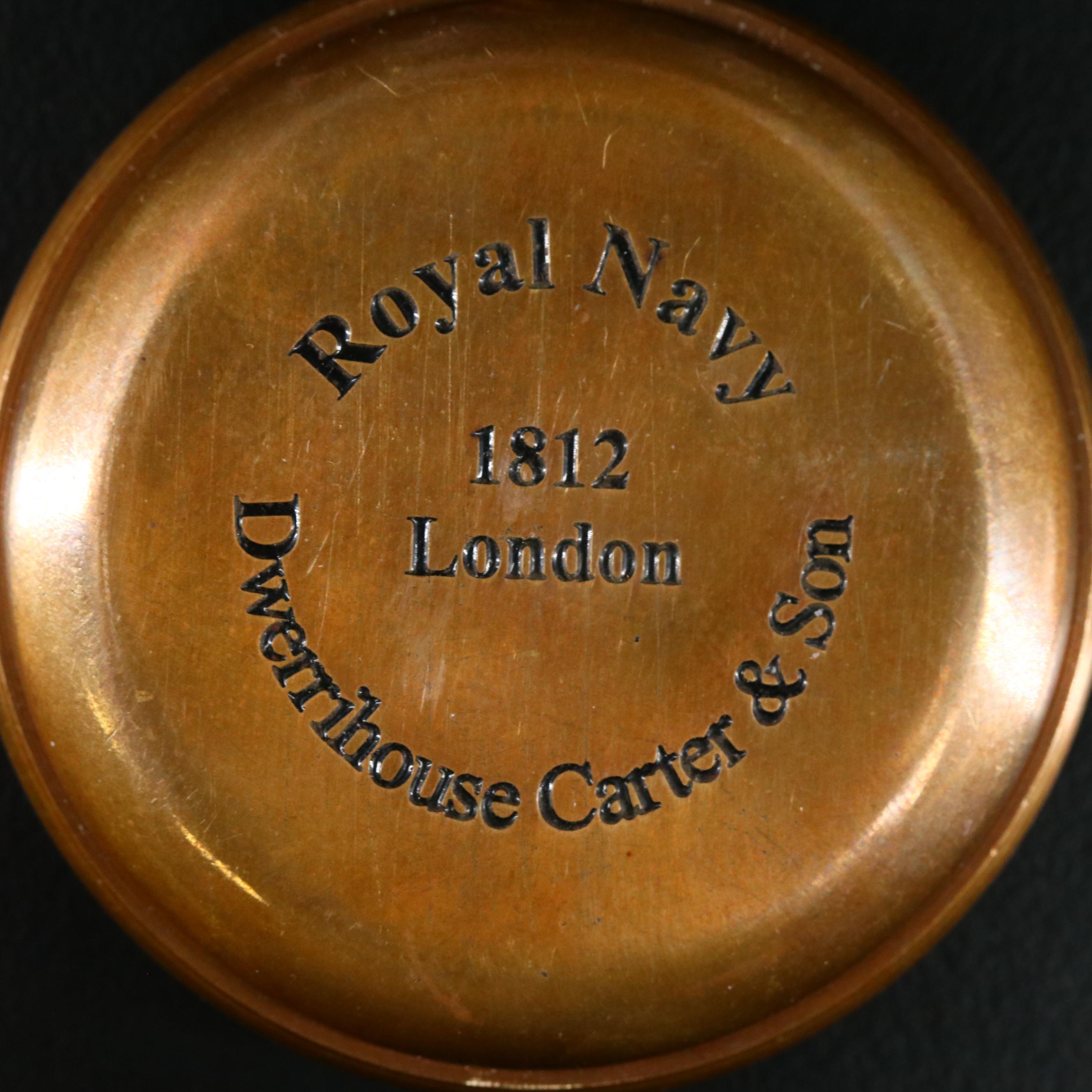 Dwerrihouse Carter & Son Royal Navy Novelty Brass Pocket Watch