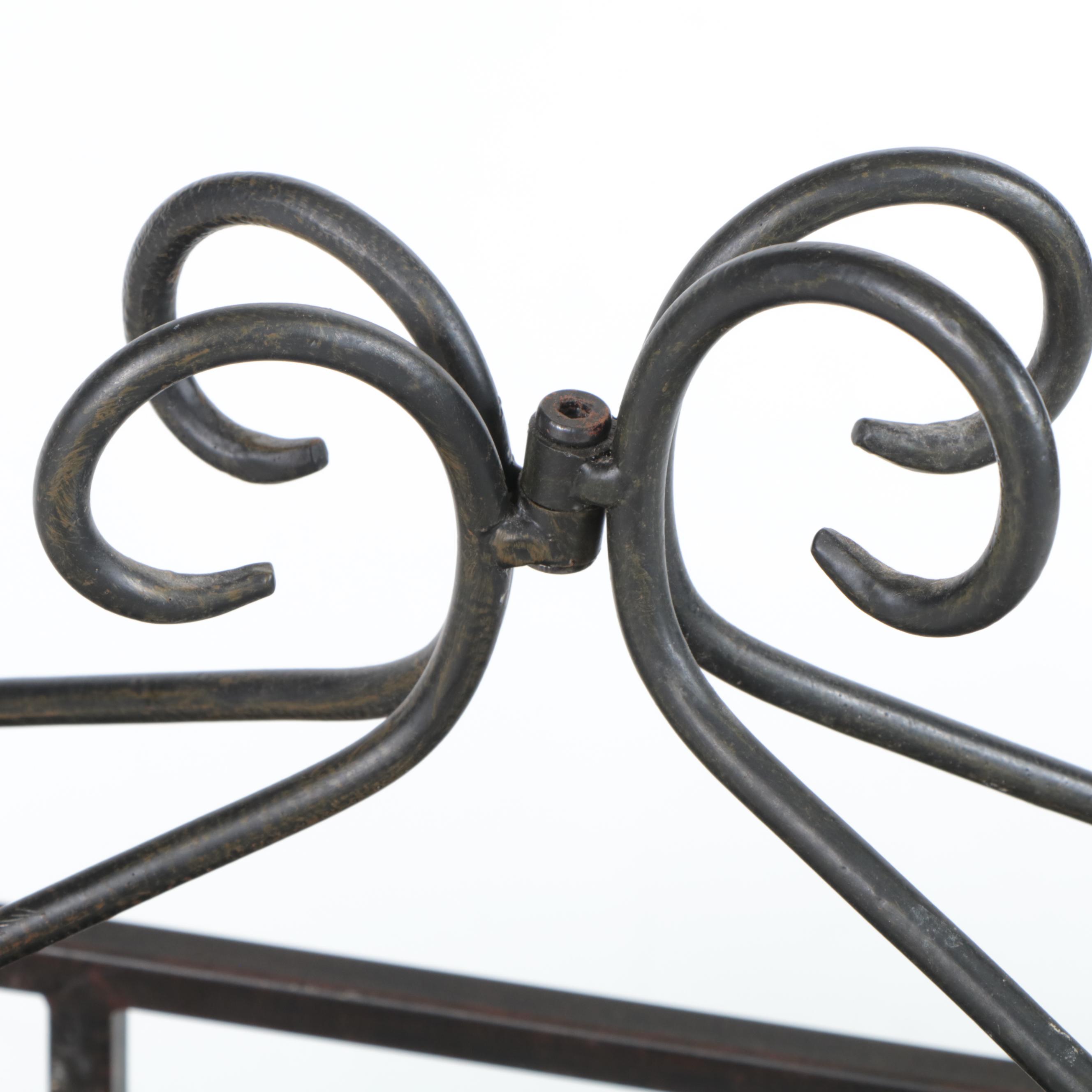 Wrought Iron and Glass Terrarium, Late 20th Century