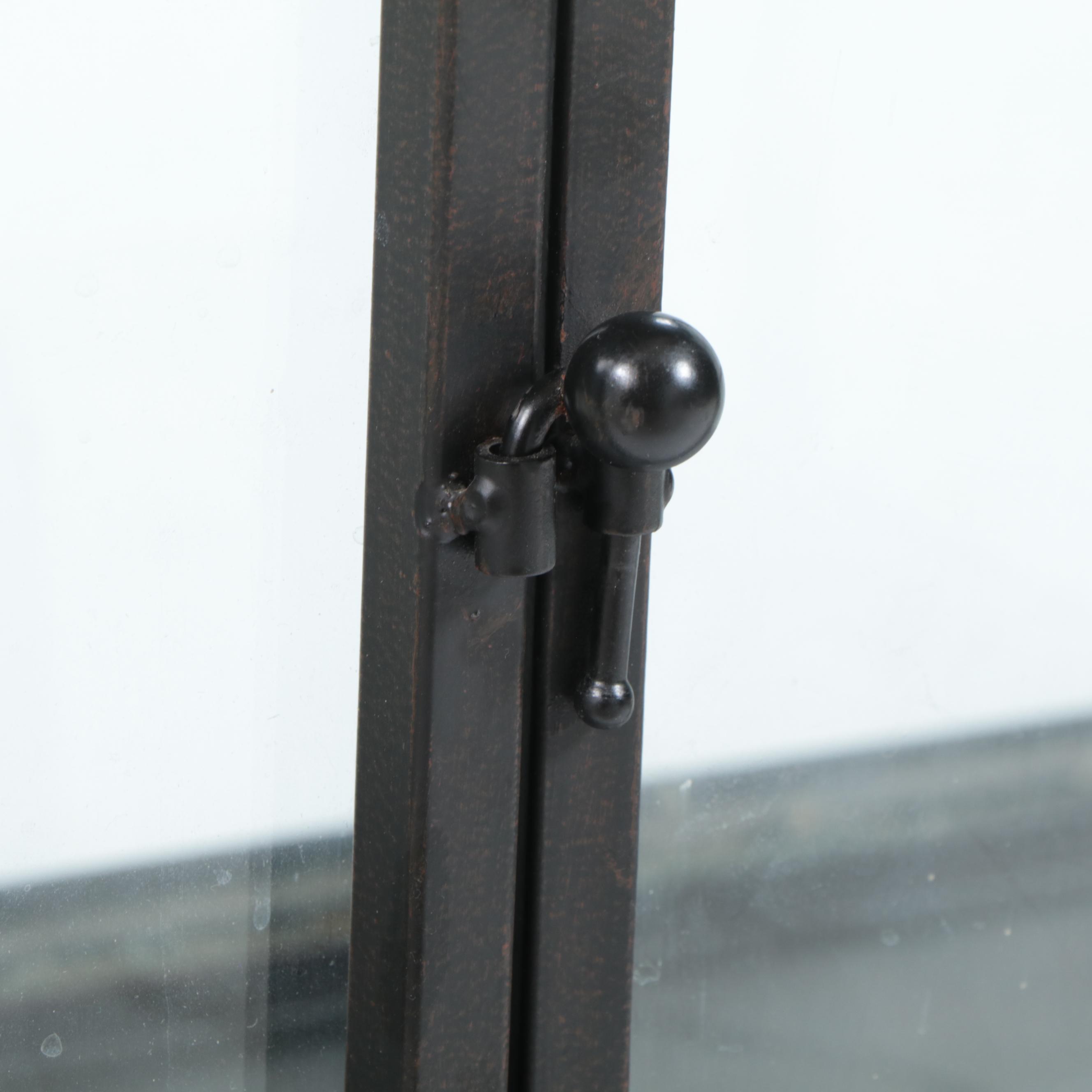 Wrought Iron and Glass Terrarium, Late 20th Century