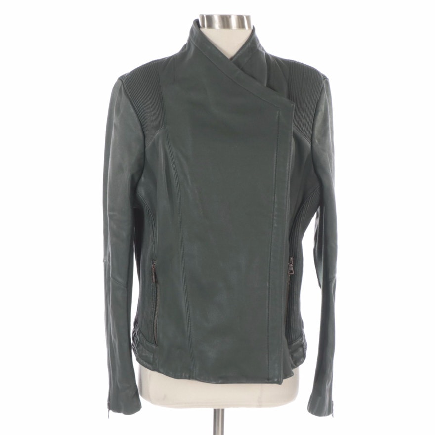 Sam Edelman Green Leather Jacket