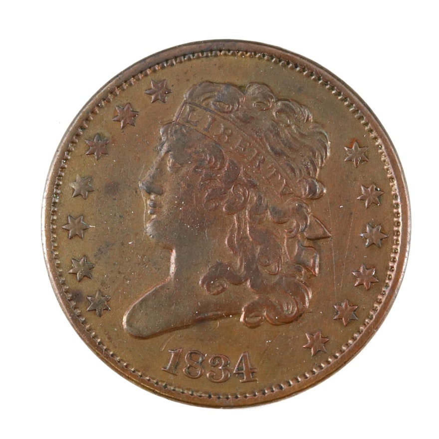 1834 Classic Head Half Cent