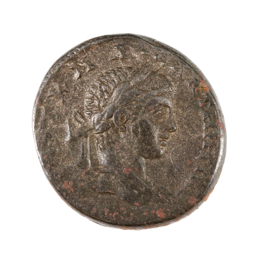 Ancient Roman Provincial Tetradrachm Coin of Elagabalus, ca. 220 AD