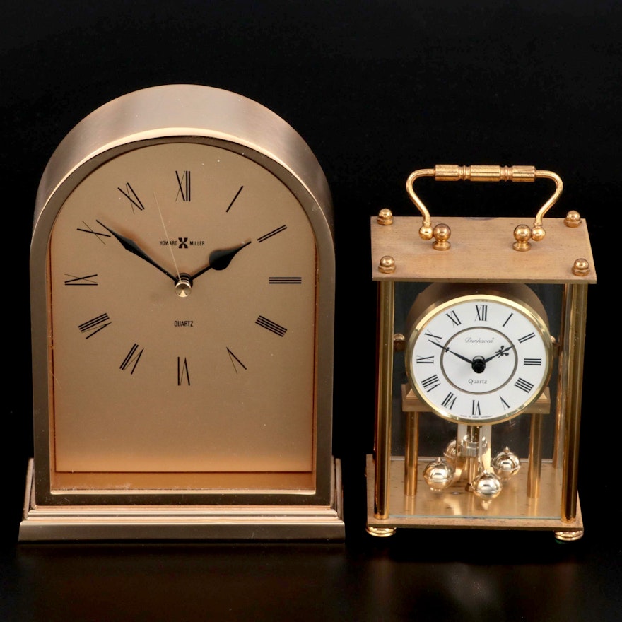 Howard Miller and Dunhaven Quartz Desk Clocks