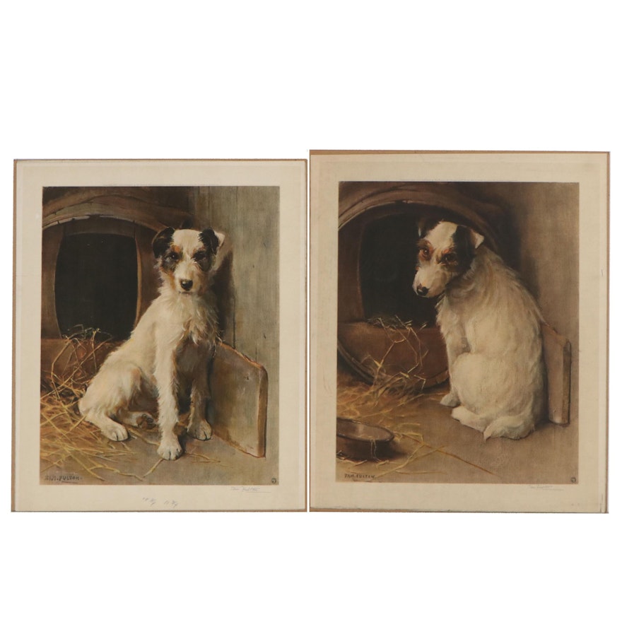 Samuel Fulton Photolithographs of Jack Russel Terriers