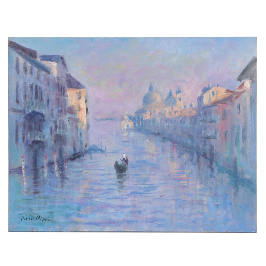 Nino Pippa Oil Painting "Venice - The Grand Canal," 2016