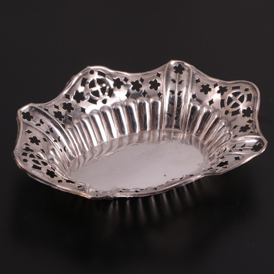 Henry Williamson Ltd English Pierced Sterling Silver Bon Bon Dish, 1905