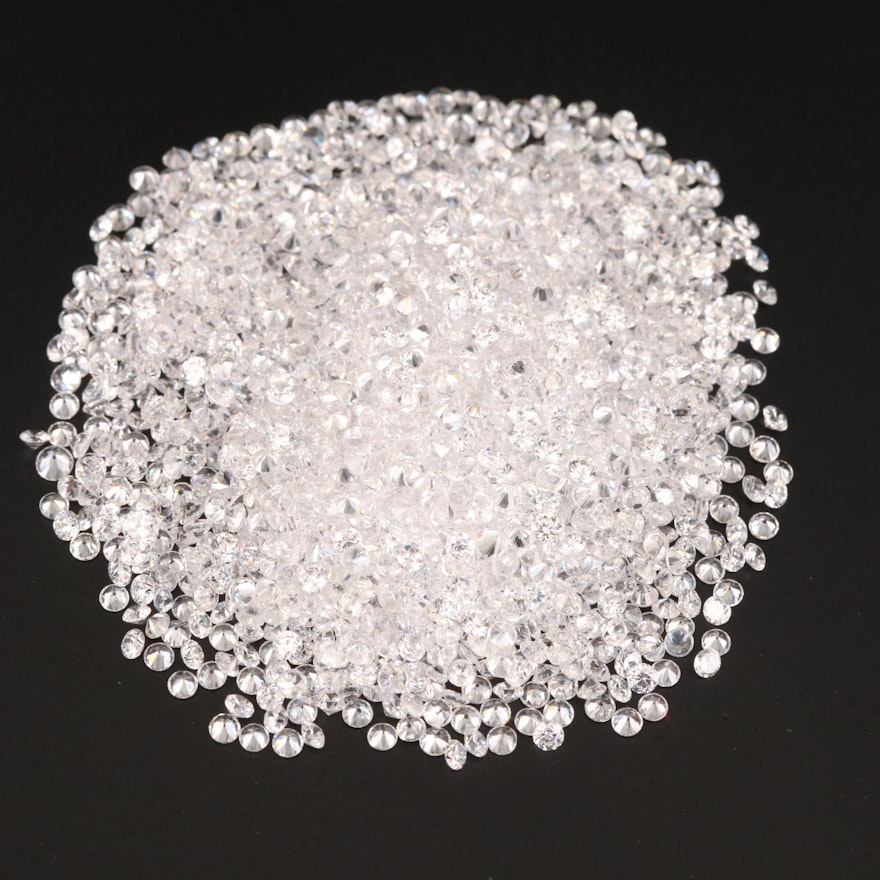 Loose Round Faceted Cubic Zirconia Selection