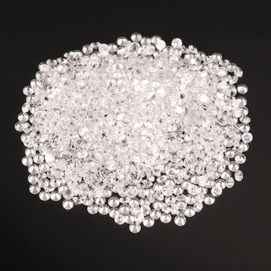 Loose Round Faceted Cubic Zirconia