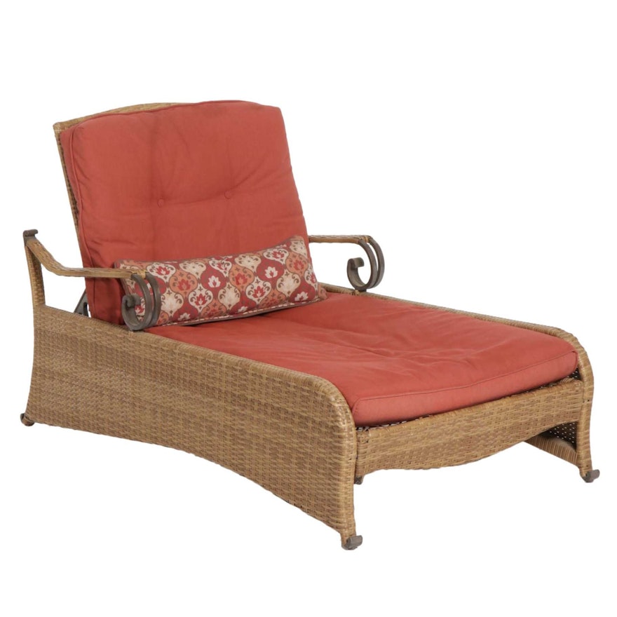 Hampton Bay Faux Wicker Chaise Lounge Patio Chair