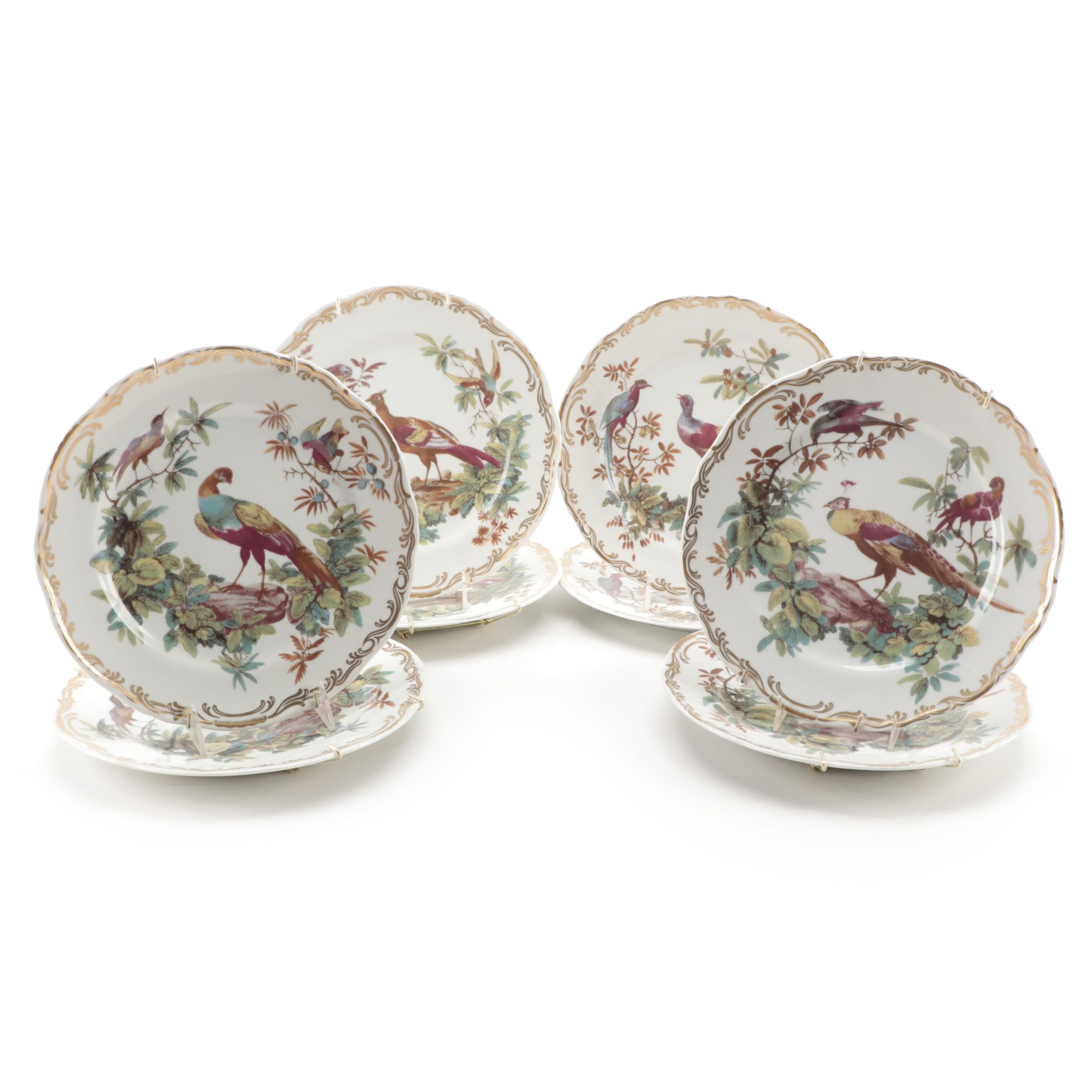 Andrea by Sadek "Exotic Birds" Porcelain Dinner Plates